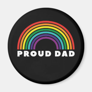 Proud Rainbow Pappa Magnet