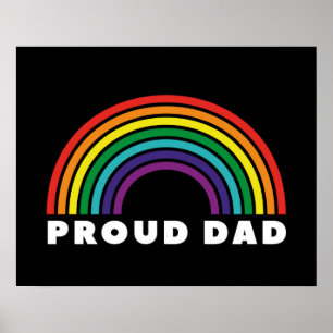 Proud Rainbow Pappa Poster