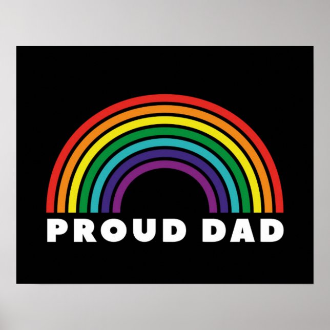 Proud Rainbow Pappa Poster (Framsidan)