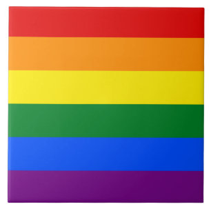 Proud Rainbow Pride Flagga Ceramic Tile Kakelplatta