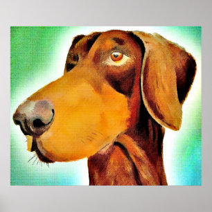 Proud Red doberman-originalteckningar poster