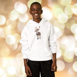Proud Reindeer Boy's Hoodie T Shirt