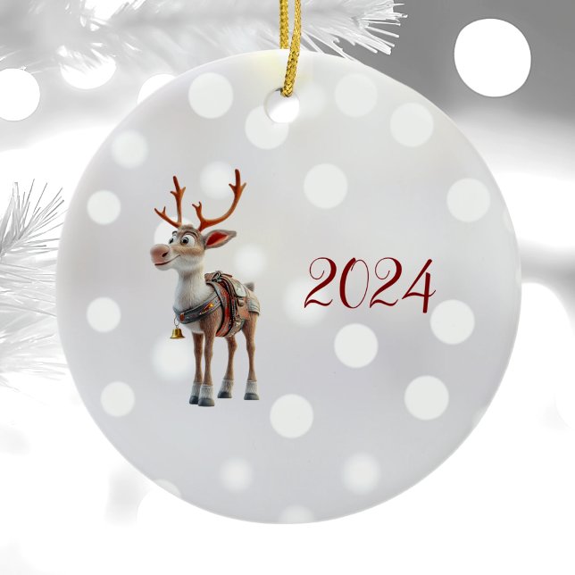 Proud Reindeer jul Elf Ceramic Ornament (Skapare uppladdad)