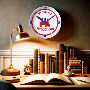 Proud Republican Rund Klocka