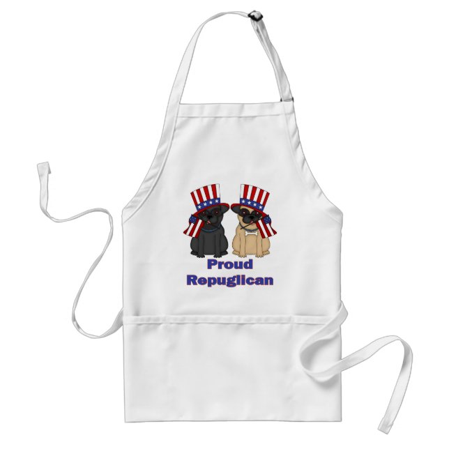 Proud Repuglican Fawn and Black Pug Tees, gåvor Förkläde (Framsidan)