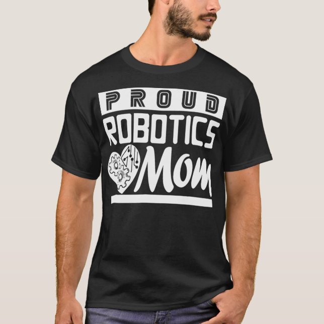 Proud Robotics Mamma Son Ddotteringenjörsmento T Shirt (Framsida)