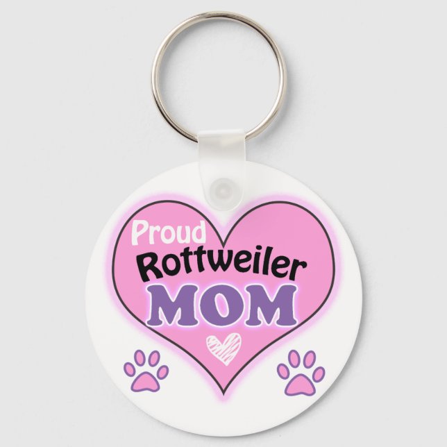 Proud Rottweiler Mamma Nyckelring (Framsida)