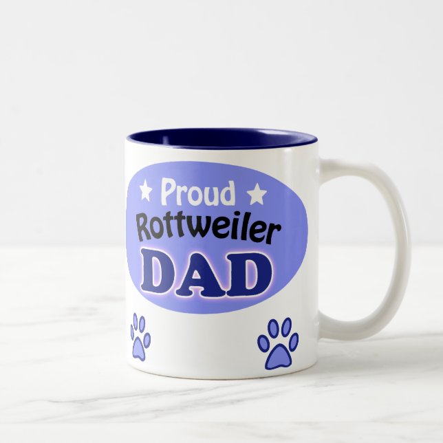 Proud Rottweiler Pappa Två-Tonad Mugg (Höger)