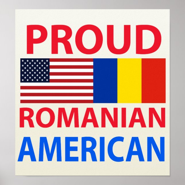 Proud Rumänamerikan Poster (Framsidan)