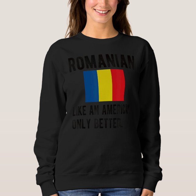 Proud Rumänsk Flagga Rumänien Born Rumänska rötter T Shirt (Framsida)