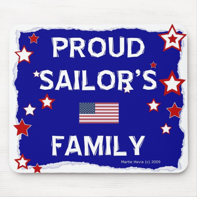 Proud Sailors familj - i heder - Mousepad Musmatta (Framsidan)