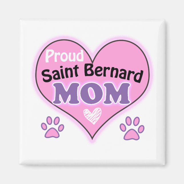 Proud Saint Bernard Mamma Magnet (Framsidan)