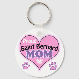Proud Saint Bernard Mamma Nyckelring
