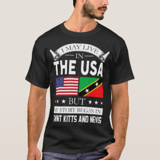 Proud Saint Kitts och Nevis Roots Funny-gåva T Shirt