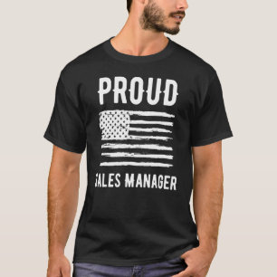 Proud Sales Manager Professional American Flagga T Shirt