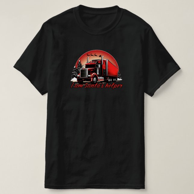 Proud Santa's Helper Trucker jul T Shirt (Design framsida)
