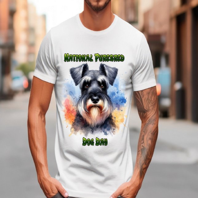Proud Schnauzer på Hund Pureborn T Shirt (Skapare uppladdad)