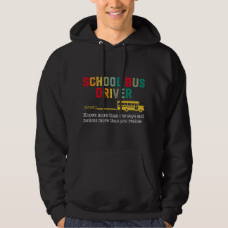 Proud School Buss Driver Definition Gult Buss Driv Hoodie