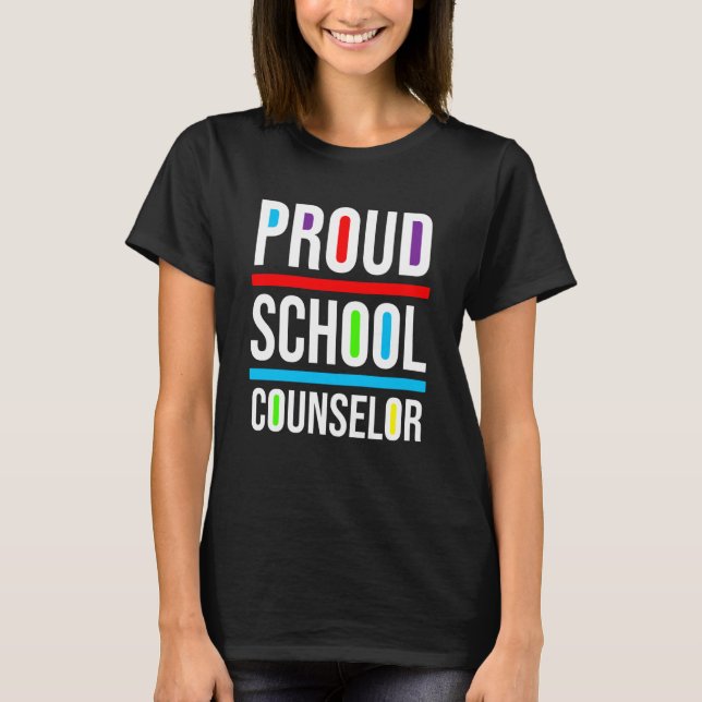 Proud School Counselor Africa Pride Black History  T Shirt (Framsida)