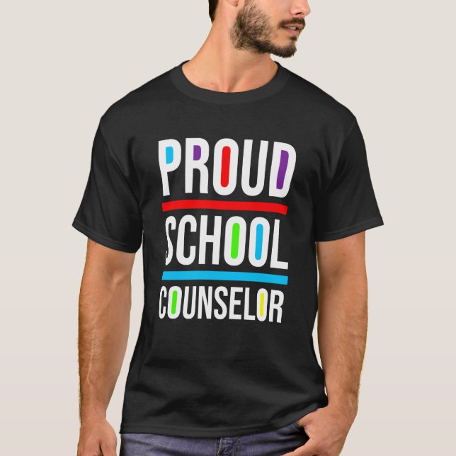 Proud School Counselor Africa Pride Black History  T Shirt (Framsida)