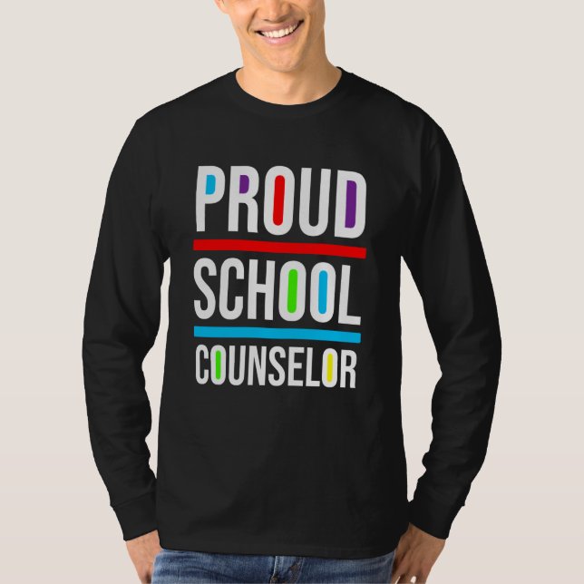 Proud School Counselor Africa Pride Black History  T Shirt (Framsida)