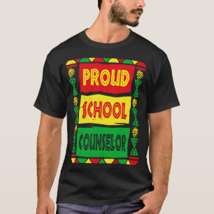 Proud School Counselor Afrika Pride Black History T Shirt