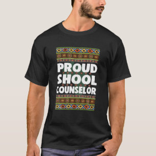 Proud School Counselor Gift American African Guida T Shirt