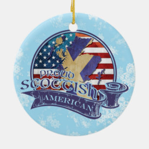 Proud Scottish American jul Ornament