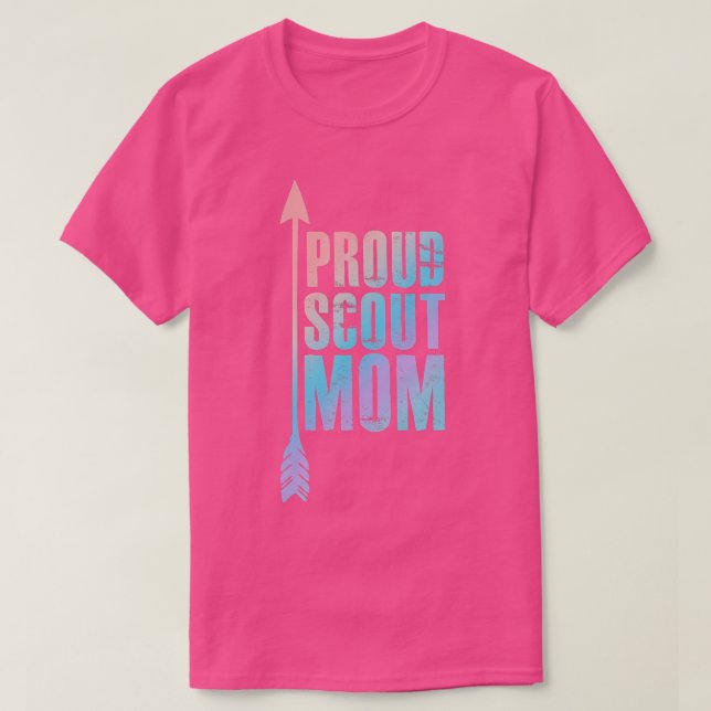 Proud Scout Mamma Parent Mor of Boy Girl Klubb T Shirt (Design framsida)