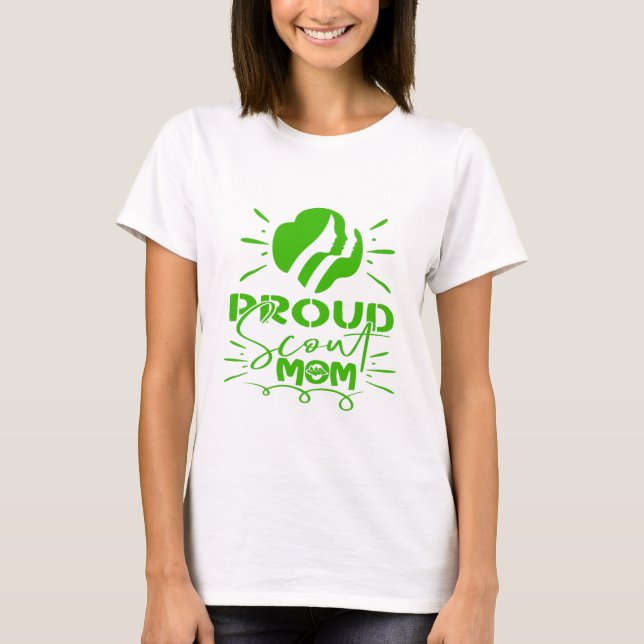 Proud Scout Mamma T Shirt (Framsida)