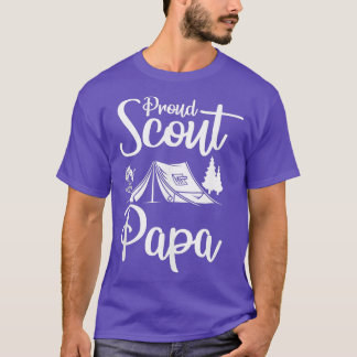 Proud Scout Pappa Camping Scouting Tält Scout Papp T Shirt