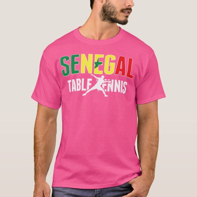 Proud Senegal Bord Tennis Älskare Jersey Senegales T Shirt (Framsida)