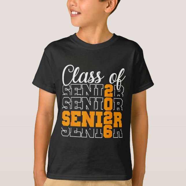 Proud senior 2026 graduation high school class of t shirt (Framsida)