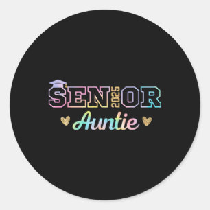 Proud Senior Auntie 2025 Senior 2025 Moster Cl of Runt Klistermärke