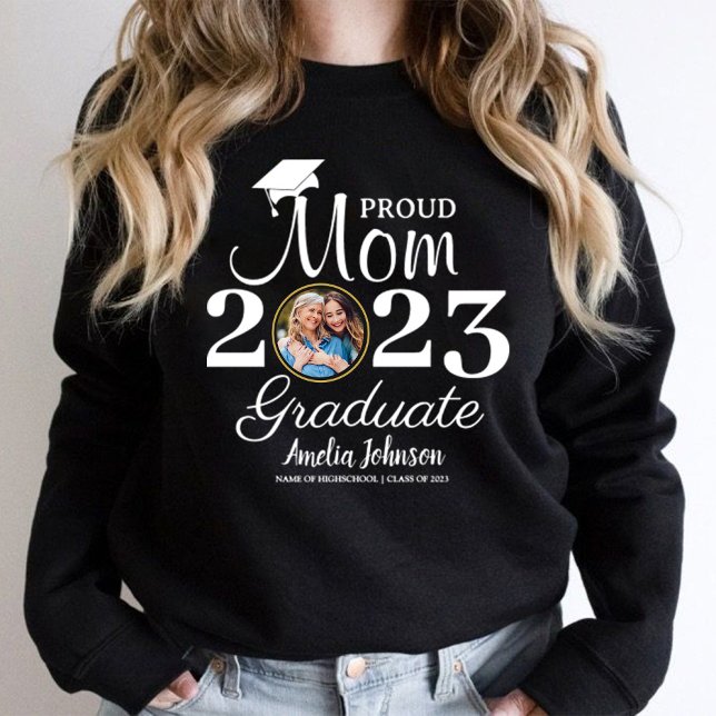 Proud Senior Mamma Studenten 1 Photo T Shirt (Proud Mom of the Graduate T-Shirt)