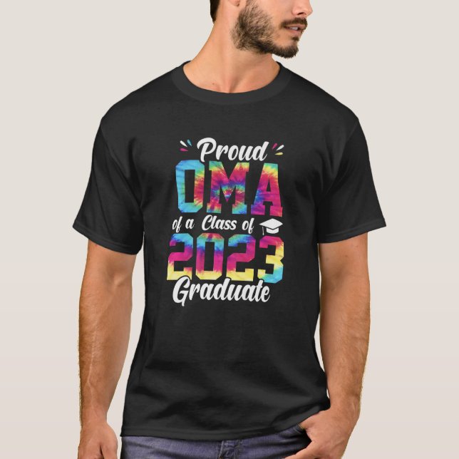 Proud Senior Oma 2023 Studenten Student, klass av T Shirt (Framsida)