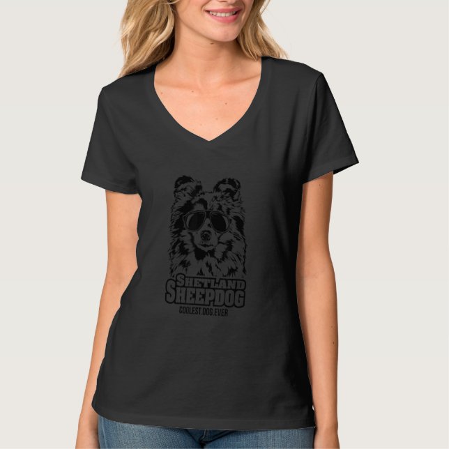 Proud Shetland Sheepdog coolest dog ever Sheltie d T Shirt (Framsida)