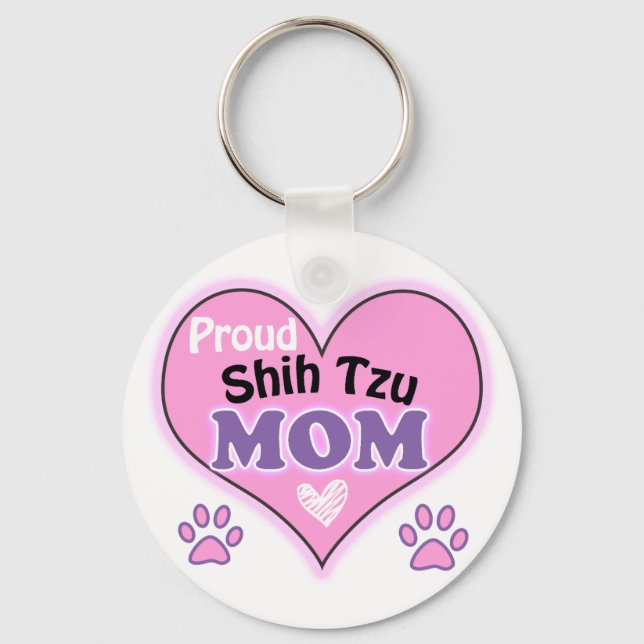 Proud Shih Tzu mamma Nyckelring (Framsida)