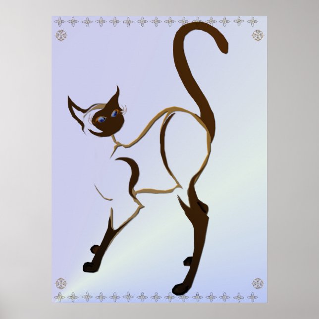 Proud Siamese Cat Poster (Framsidan)