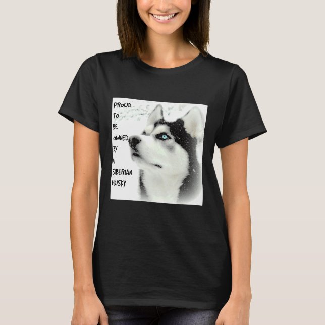 Proud Siberian husky T Shirt (Framsida)