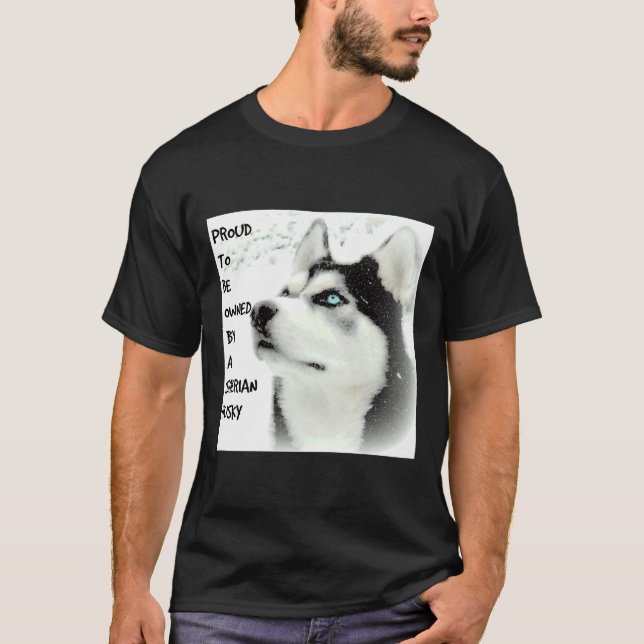 Proud Siberian husky T Shirt (Framsida)