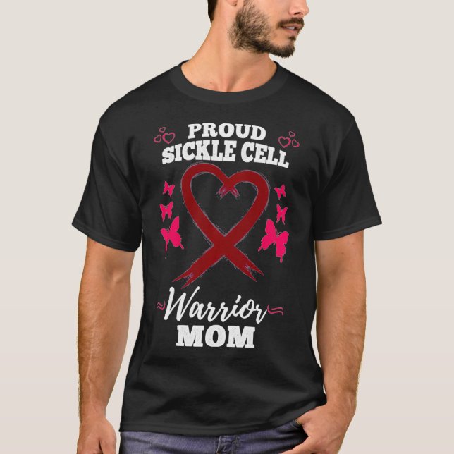 Proud Sickle Cell Warrior Mamma Sickle Cell Awaren T Shirt (Framsida)
