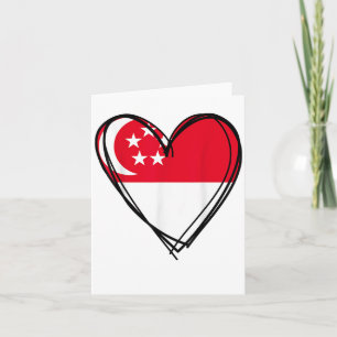 Proud Singaporean Boy Girl Moster Pappa Mamma Sing Kort