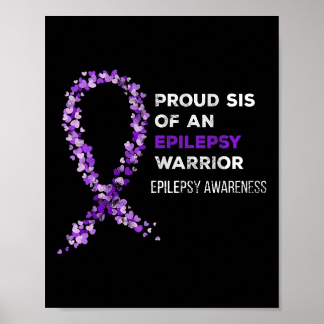 Proud Sis Of An Epilepsy Warrior Epilepsy Awarenes Poster (Framsidan)