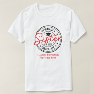 Proud Sister av familjen student matchning T Shirt