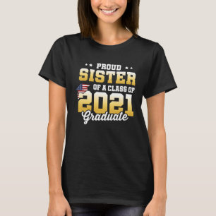 Proud Sister från 2021 Student Senior 2021 Graduat T Shirt