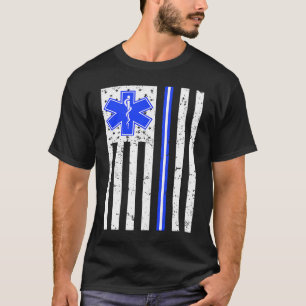 Proud Sjukvårdare EMT EMS Thin White Line Manar Kv T Shirt