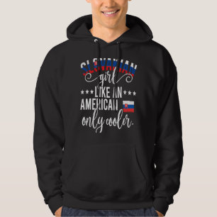 Proud Slovakisk flicka Slovakien Flagga slovakisk Hoodie