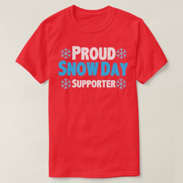 Proud snö-dagsanhängare t shirt (Design framsida)