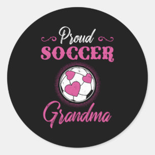 Proud Soccer Grandma Runt Klistermärke